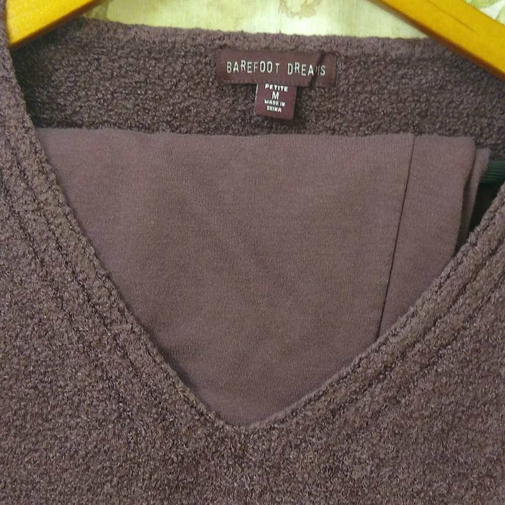 Barefoot Dreams CozyChic Lite Petite Lounge Set, Fig - Picture 2 of 9